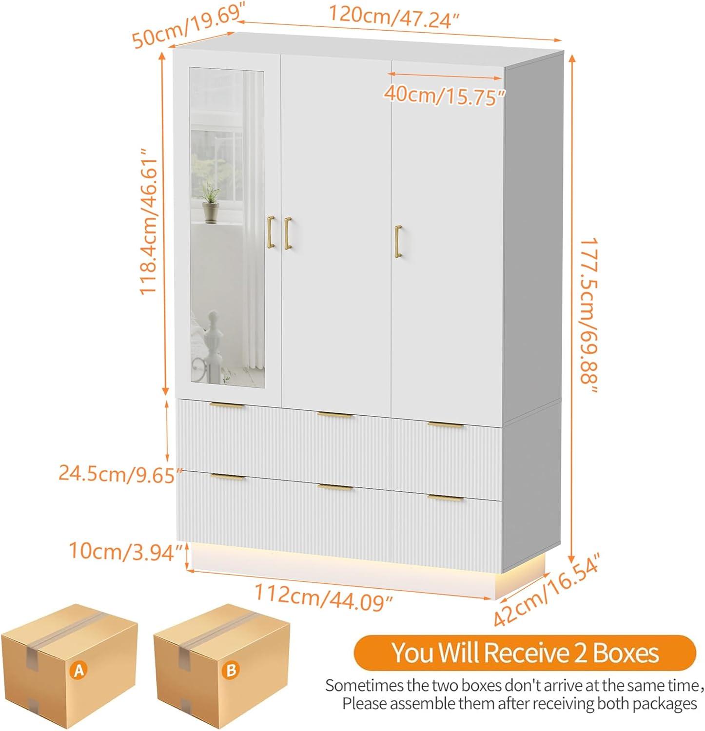 Exploring Style and Space: A Closer Look at PAKASEPT's LED Wardrobe