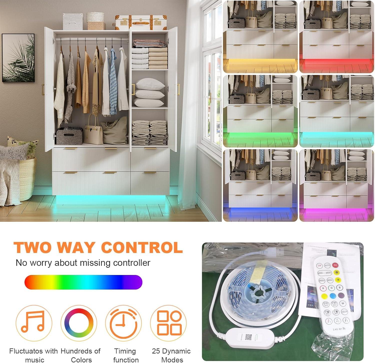 Exploring Style and Space: A Closer look at PAKASEPT's LED Wardrobe