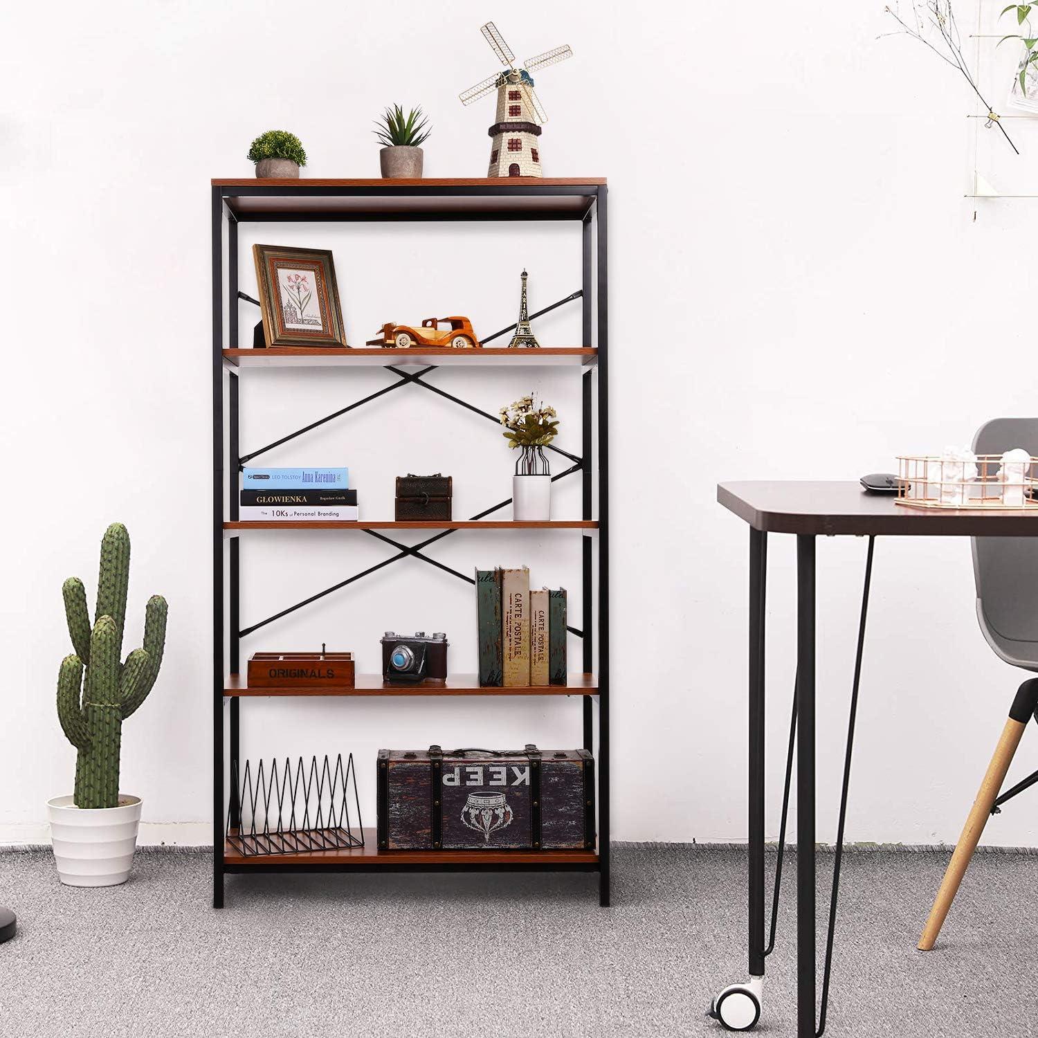 Finding the Perfect Balance: Sturdy & Stylish OPPSDECOR 5-Tier Bookcase Reviewed