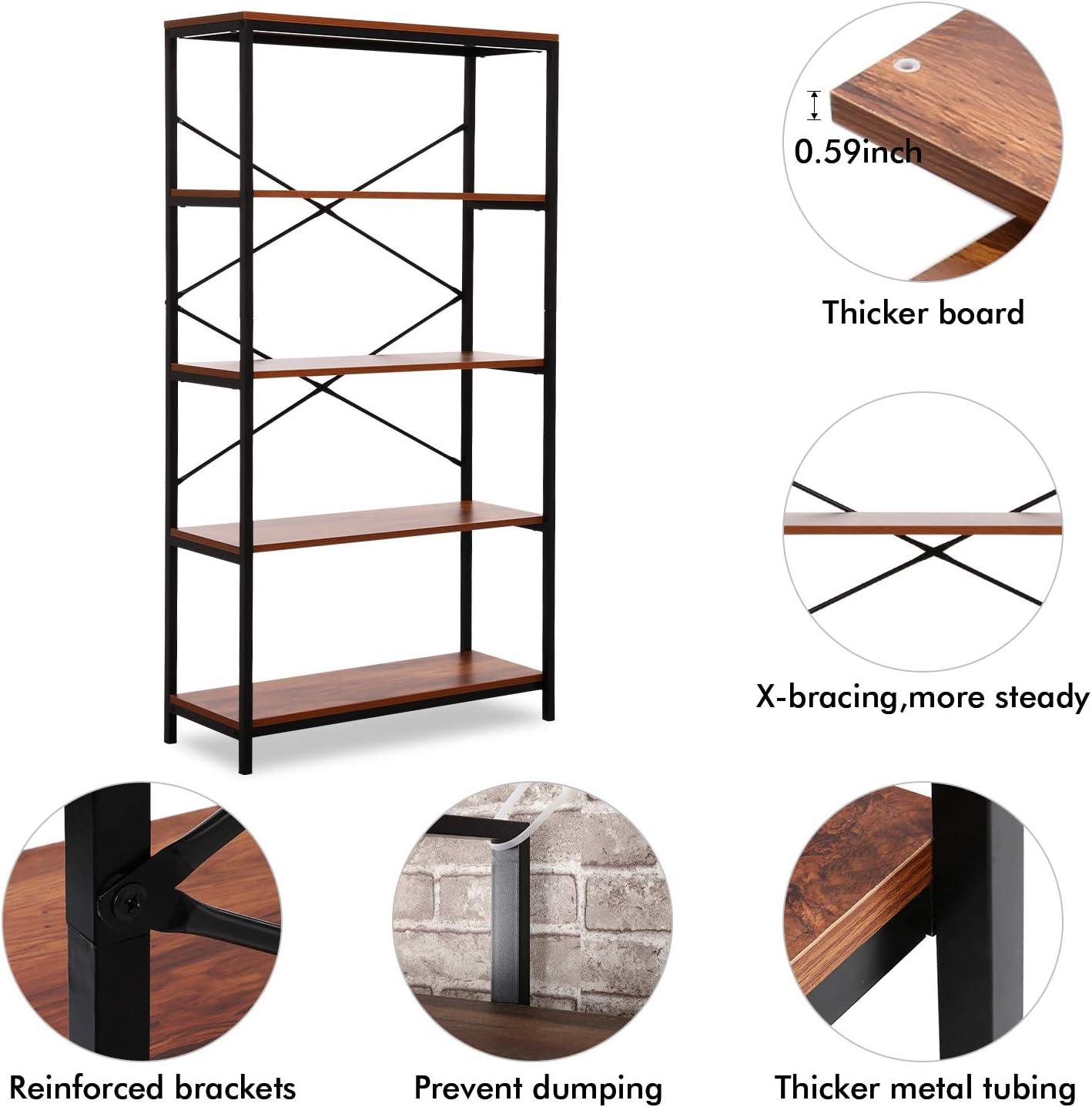 Finding the Perfect Balance: Sturdy & Stylish OPPSDECOR 5-Tier Bookcase Reviewed