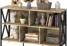 Finding The Perfect Blend Of Rustic Oak And Industrial Metal In A 5 Cube Bookshelf