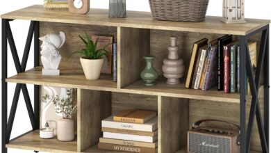 Finding The Perfect Blend Of Rustic Oak And Industrial Metal In A 5 Cube Bookshelf
