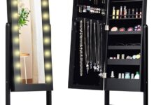 Giantex Jewelry Armoire Review Stylish Storage With Mixed Features