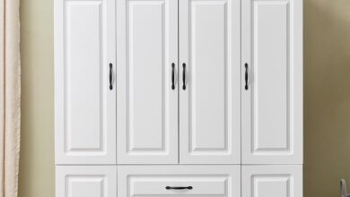 Gracegrove 4 Door White Armoire Fits Your Bedroom Storage