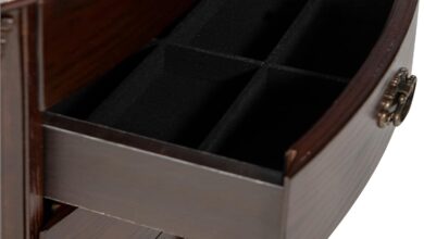 Greener Trails Jewelry Armoire Brown Mdf Your Jewelry Spot