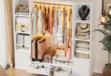 How A Stylish Lighted Freestanding Closet Transformed Our Storage Space