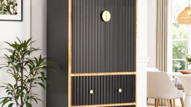 How An Arched Black Cabinet Transformed Our Storage And Style