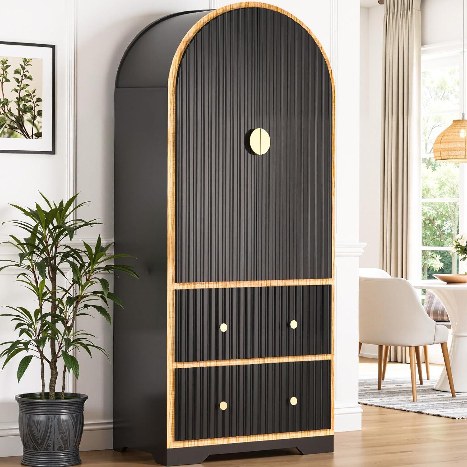 How An Arched Black Cabinet Transformed Our Storage And Style