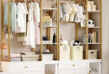 How We Transformed Our Space With A Stylish White Gold Closet Organizer