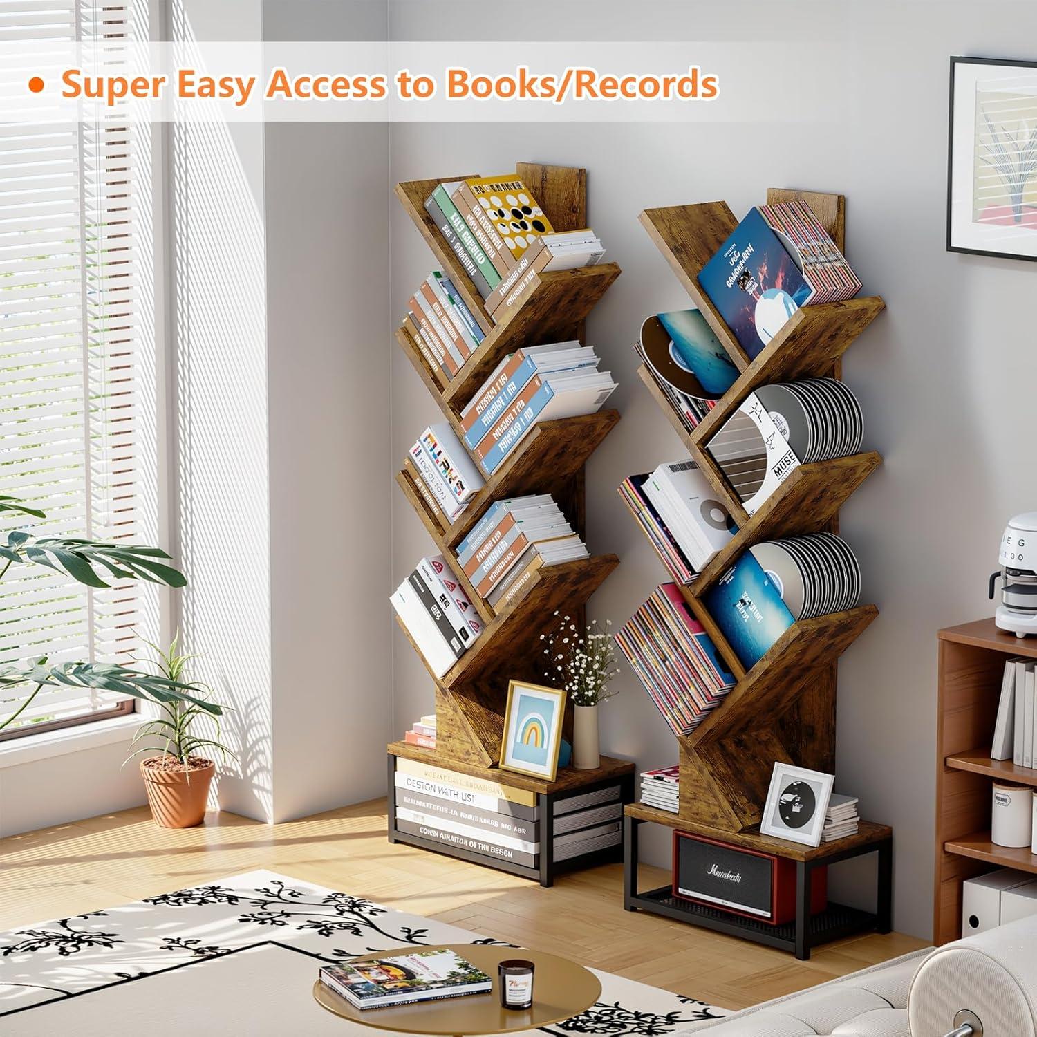 How ⁢We Transformed Our Space with EasyCom Tree's 7-Tier Bookshelf Storage