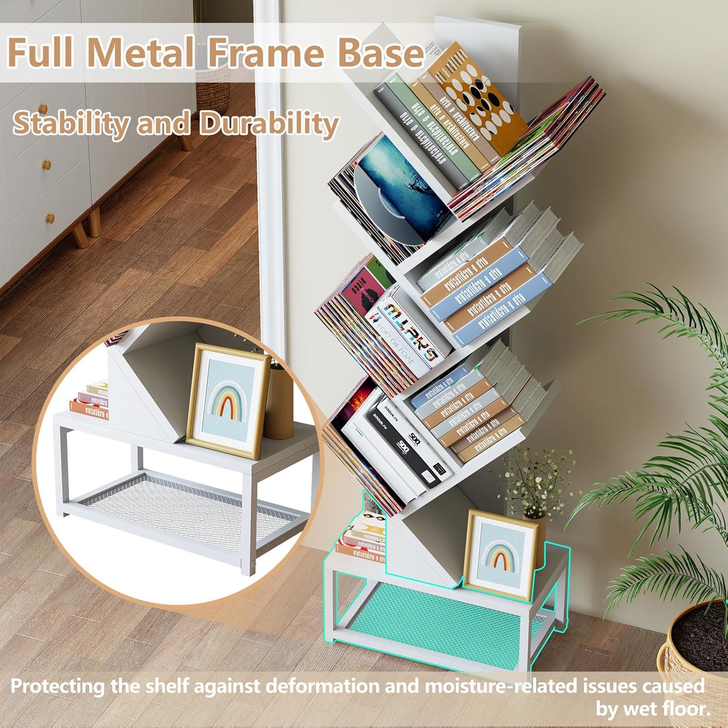 How We Transformed Our Space with EasyCom Tree's 7-Tier Bookshelf Storage