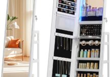 Hwb Arched Mirror Jewelry Cabinet Keeps Your Jewelry Tidy