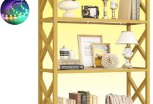 Illuminating Style And Strength Exploring The Homieasy Gold Bookshelf Experience