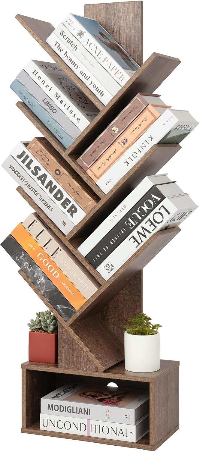 Labcosi 6 Tier Tree Bookshelf Space Saving Style Meets Smart Storage