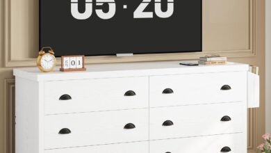 Likimio 59in 6 Drawer Dresser Holds Your Tv And Chargers