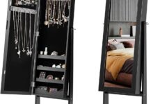 Loko Freestanding Jewelry Armoire Cabinet Near Your Mirror