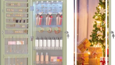 Lvsomt Wall Mounted Jewelry Organizer Roomy You Need Studs