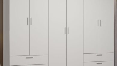 Madesa Wardrobe Armoire Closet 6 Doors 4 Drawers For You