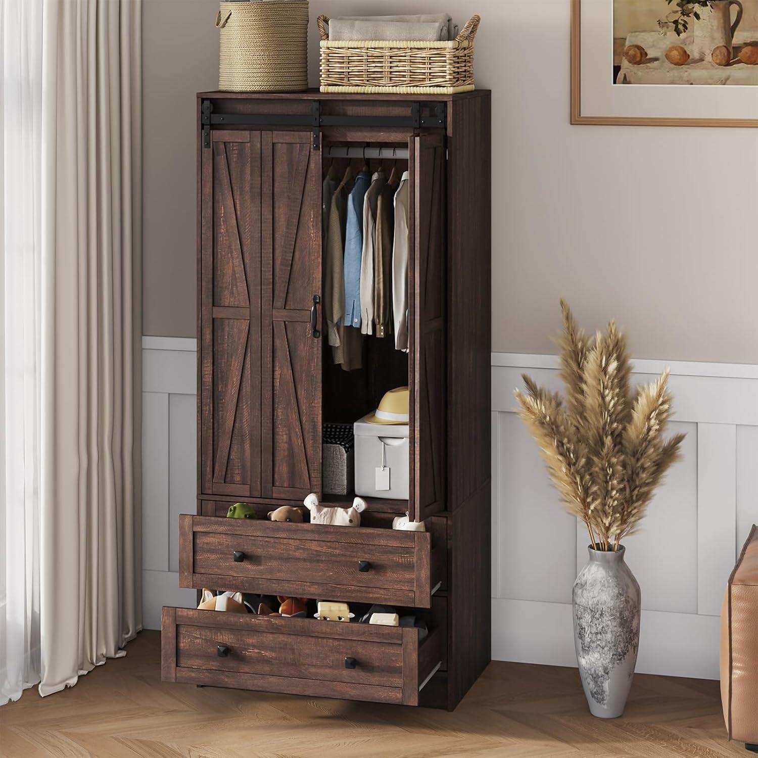 Maupvit Farmhouse Armoire How It Fits Your Space