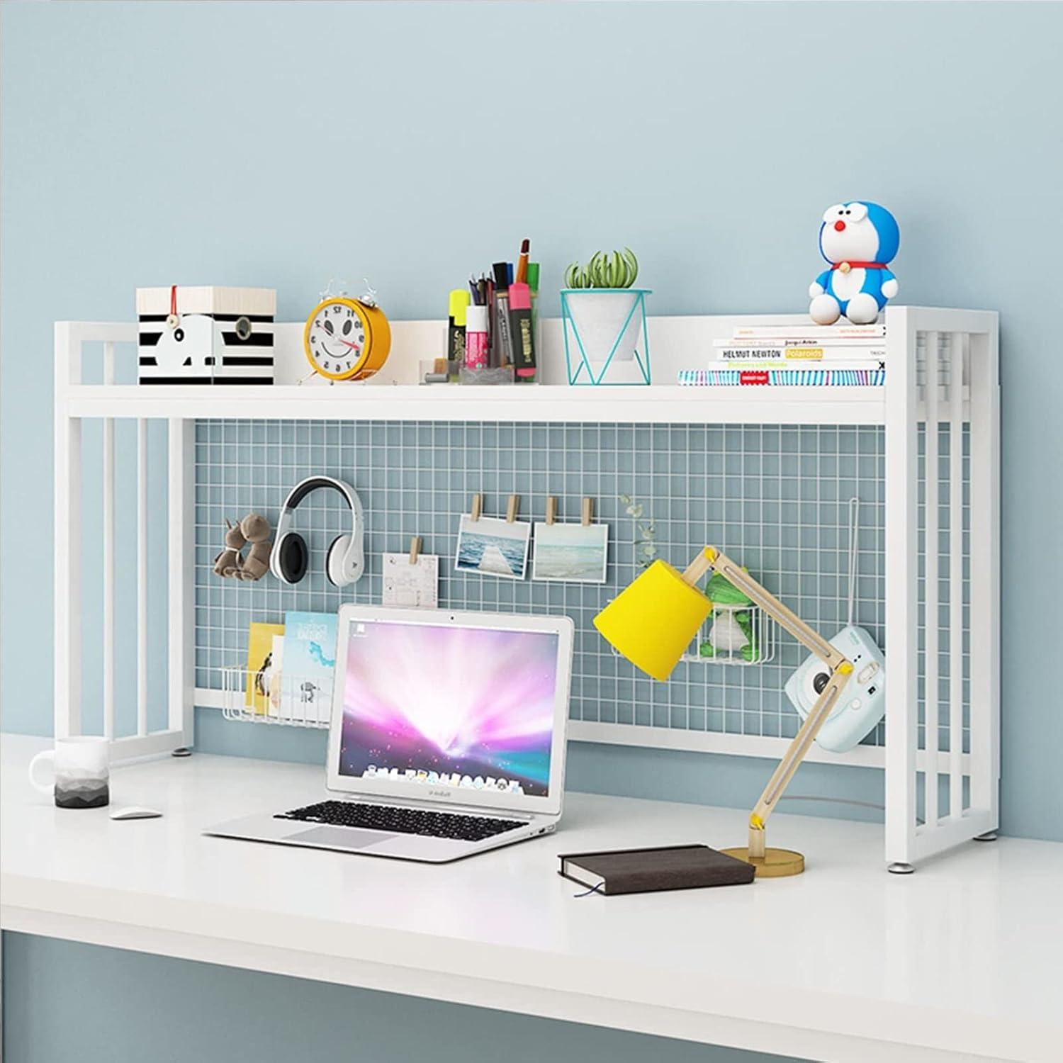 Maximize Desk Space With A Stylish Wood And Metal Bookshelf Organizer