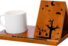 Maximize Your Reading Space With A Sleek Solid Wood Triangle Stand