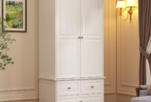 Maximizing Bedroom Space A Stylish Wardrobe With Drawers And Shelves