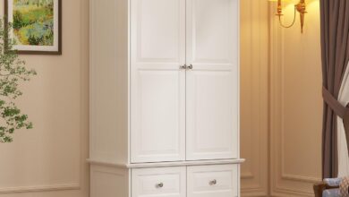 Maximizing Bedroom Space A Stylish Wardrobe With Drawers And Shelves