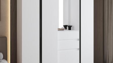 Maximizing Bedroom Space With A Sleek 18m White Double Door Wardrobe