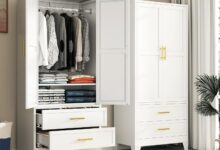 Maximizing Bedroom Space With A Sleek 71 Metal Wardrobe Closet