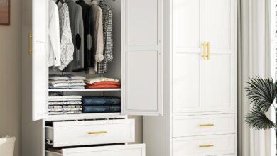 Maximizing Bedroom Space With A Sleek 71 Metal Wardrobe Closet