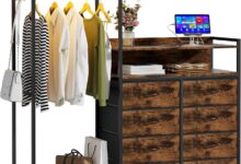 Maximizing Bedroom Storage Exploring A Stylish Rack With Drawers Led Lights