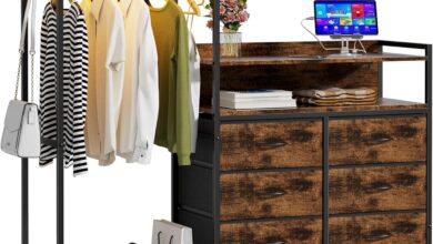 Maximizing Bedroom Storage Exploring A Stylish Rack With Drawers Led Lights