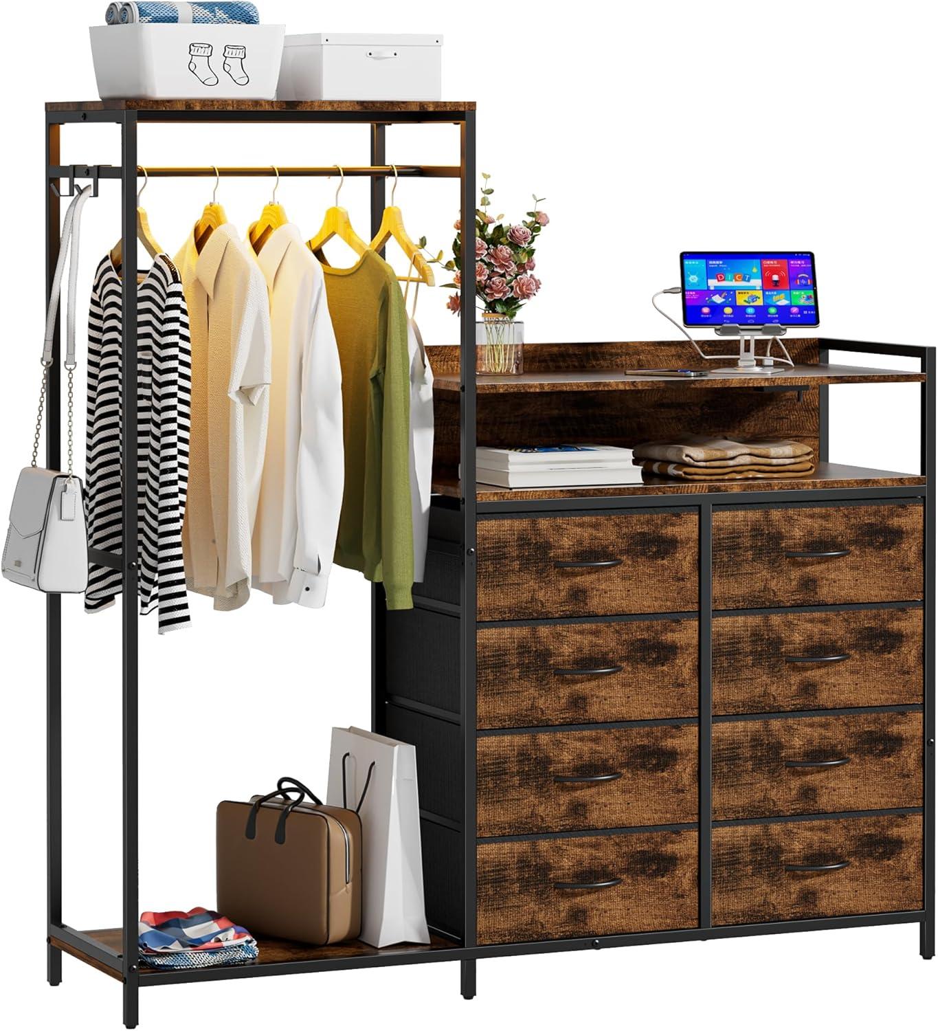 Maximizing Bedroom Storage Exploring A Stylish Rack With Drawers Led Lights