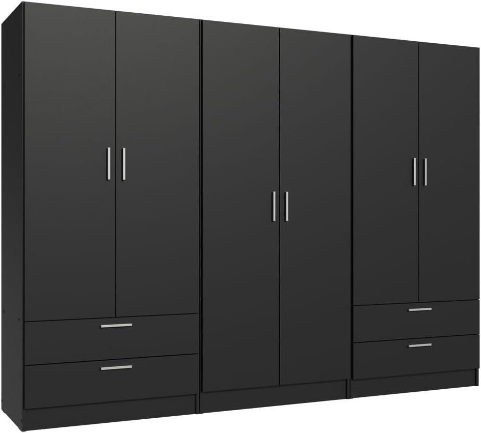 Maximizing Bedroom Storage Exploring The Madesa 6 Doors Wardrobe Set