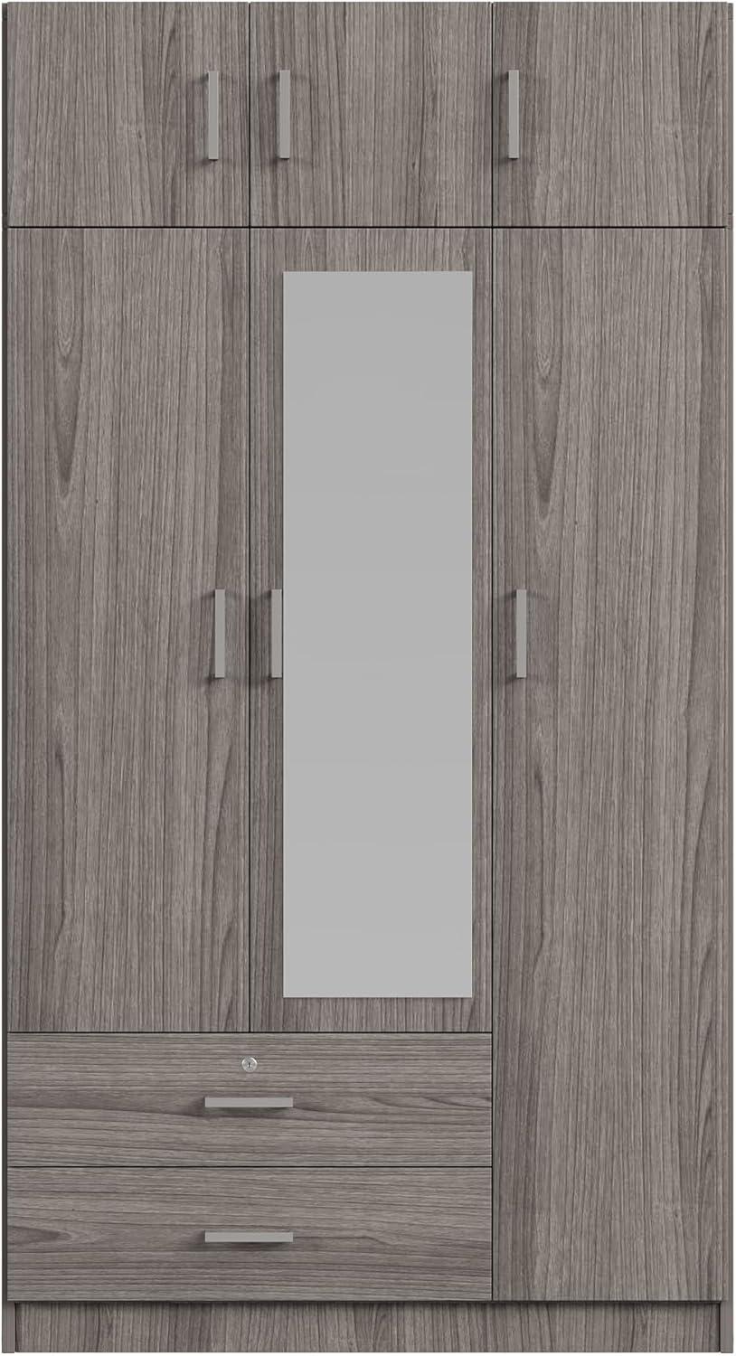 Maximizing Bedroom Storage with a Sleek 3-door Wardrobe & Mirror