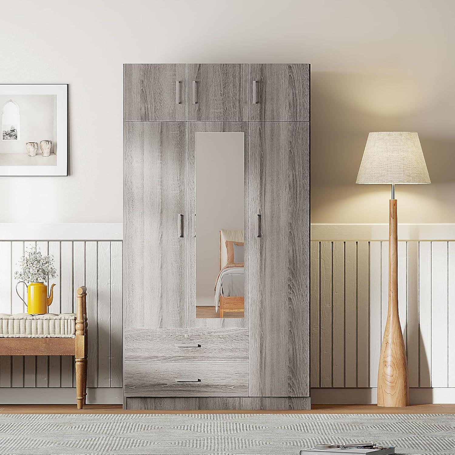 maximizing Bedroom Storage with ‍a ⁣Sleek 3-Door Wardrobe & Mirror