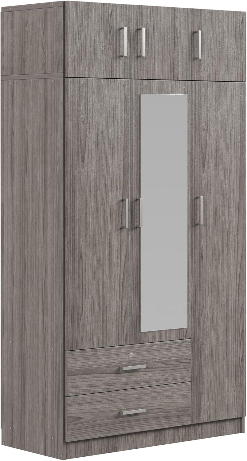 Maximizing Bedroom Storage with a Sleek 3-Door Wardrobe & Mirror