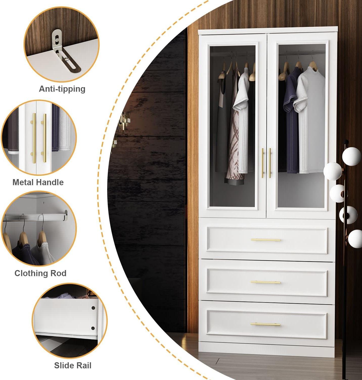 Maximizing Bedroom Storage with the FAMAPY 2-Door wardrobe & Drawers