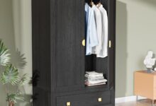 Maximizing Bedroom Storage With The Vingli Black Wood Wardrobe Armoire