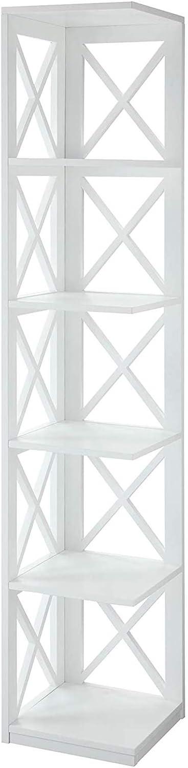 Maximizing Corners Elegant 5 Tier Oxford Bookcase For Every Room