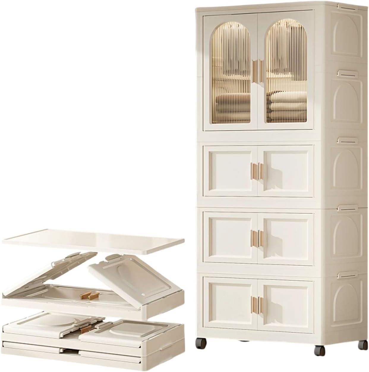 Maximizing Small Spaces A Versatile Cream White Folding Wardrobe Review