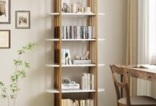 Maximizing Small Spaces With A Sleek 6 Tier Modern Bookshelf