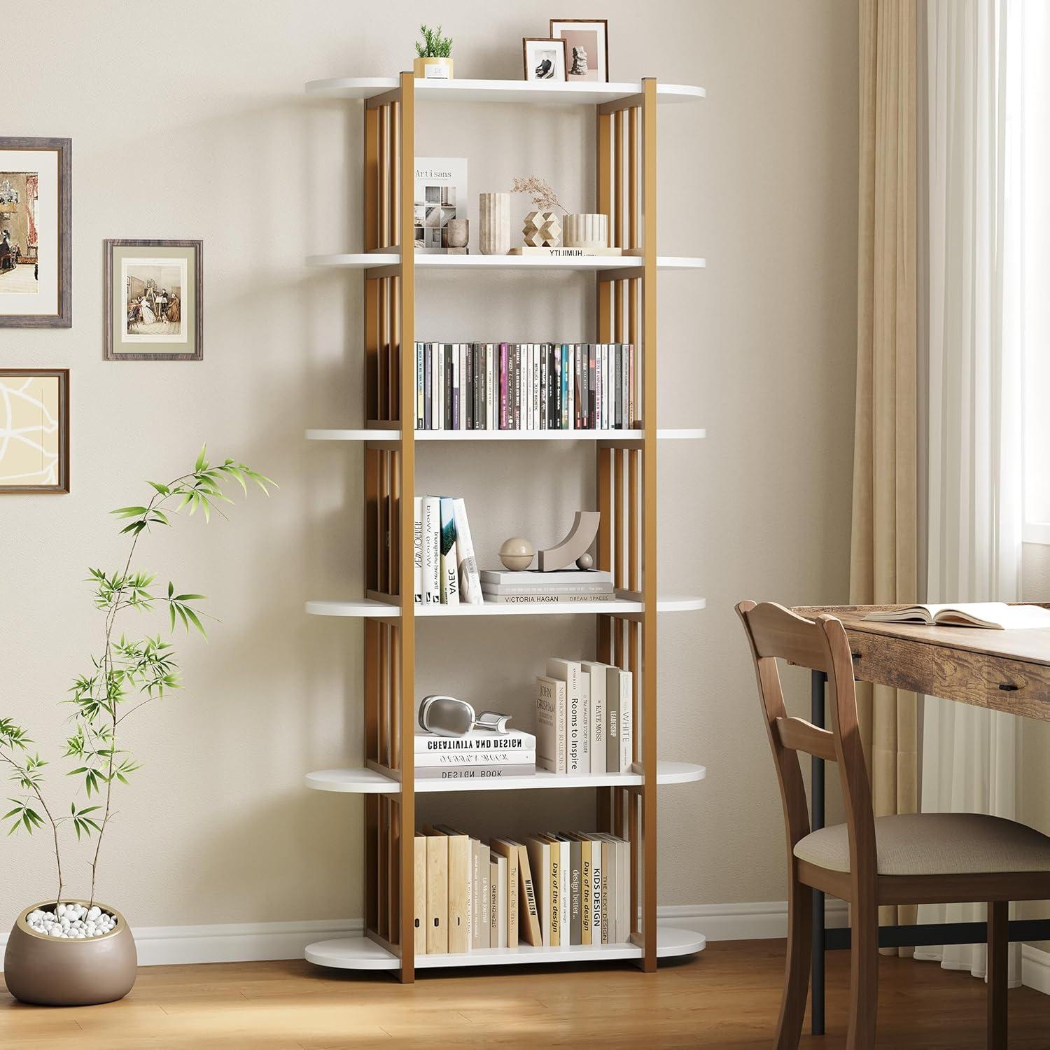 Maximizing Small Spaces With A Sleek 6 Tier Modern Bookshelf