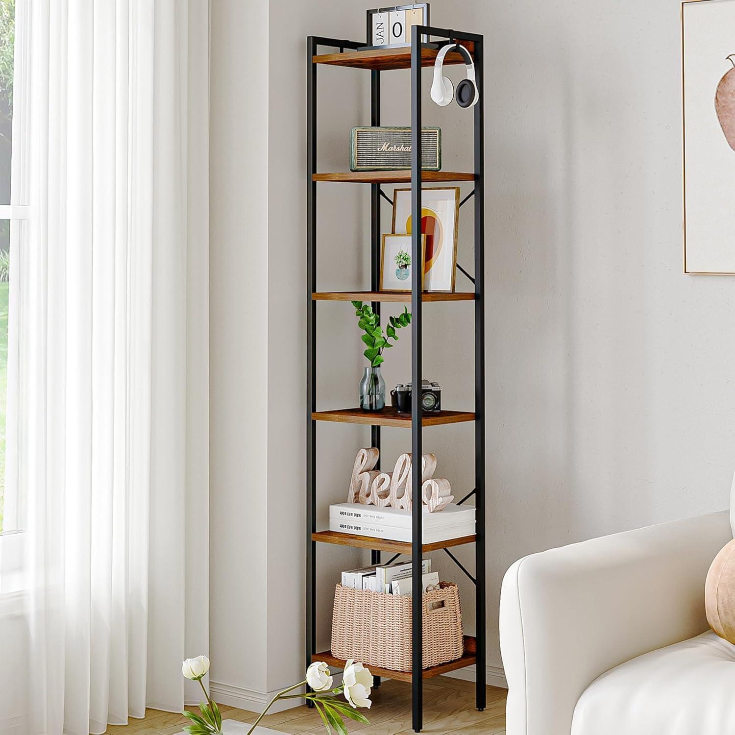 Maximizing Small Spaces With A Sturdy 6 Tier Industrial Ladder Shelf