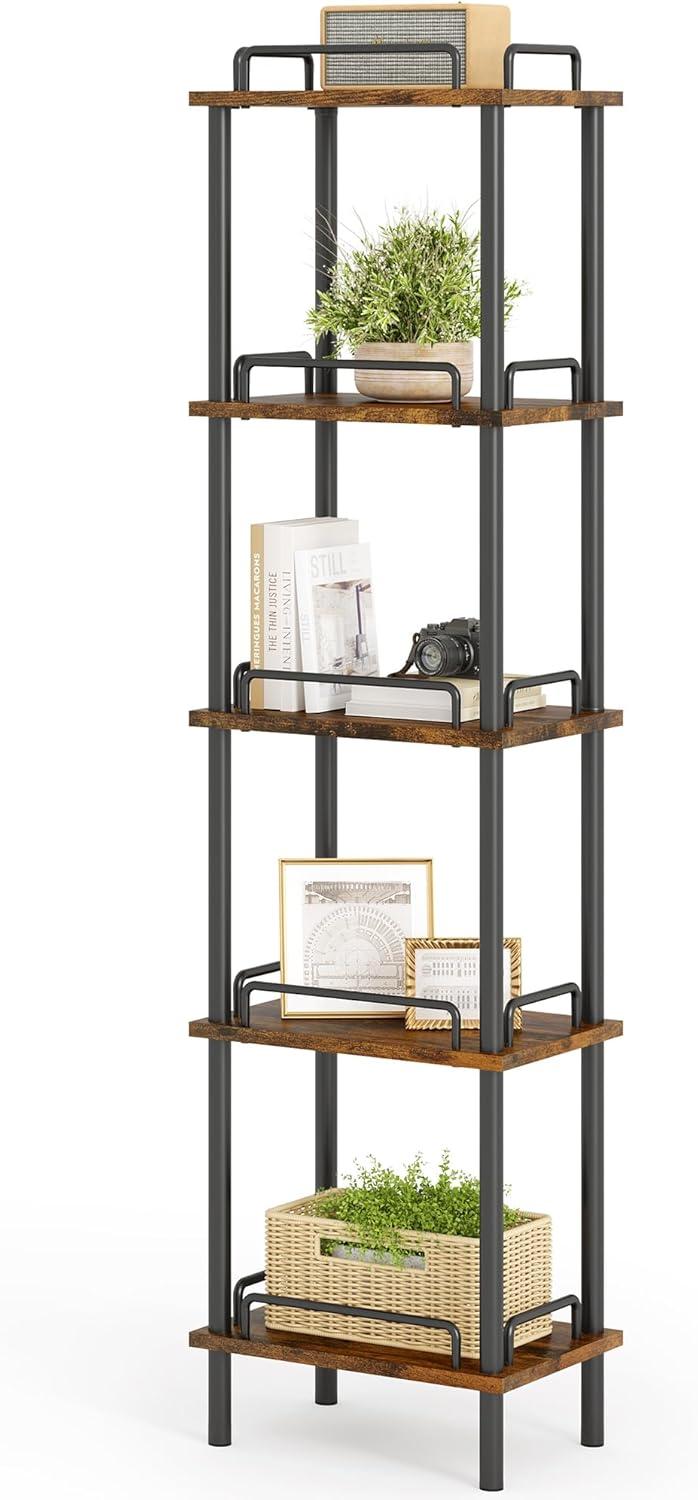 Maximizing Small Spaces With A Stylish 5 Tier Tall Corner Bookshelf