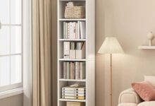 Maximizing Small Spaces With A Stylish 7 Tier Narrow Bookcase