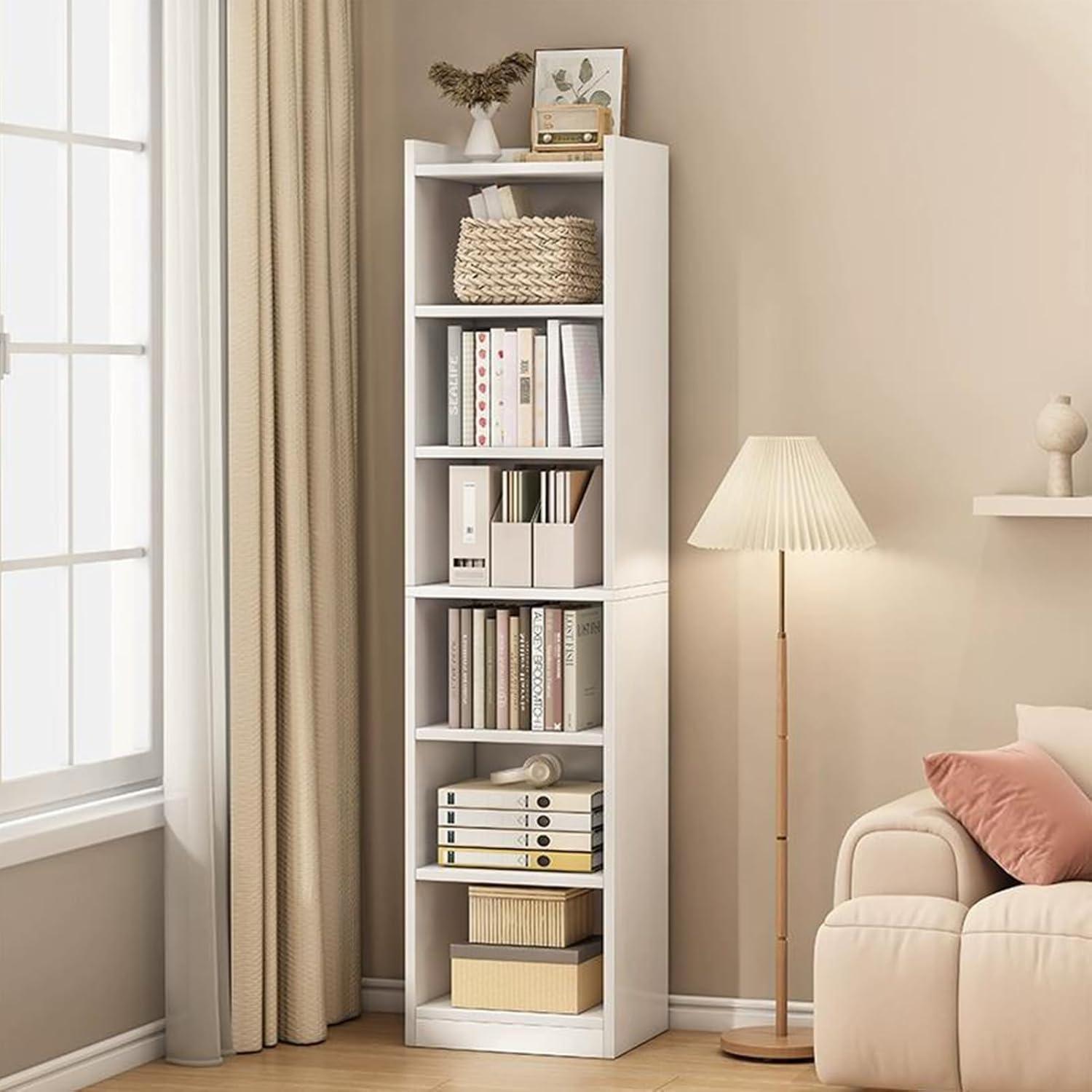 Maximizing Small Spaces With A Stylish 7 Tier Narrow Bookcase