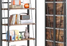 Maximizing Small Spaces With A Stylish Foldable 5 Shelf Bookcase