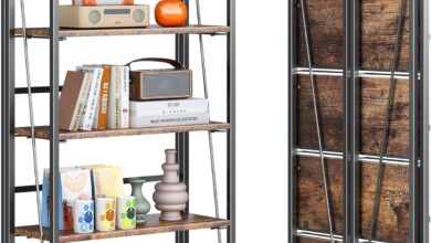 Maximizing Small Spaces With A Stylish Foldable 5 Shelf Bookcase
