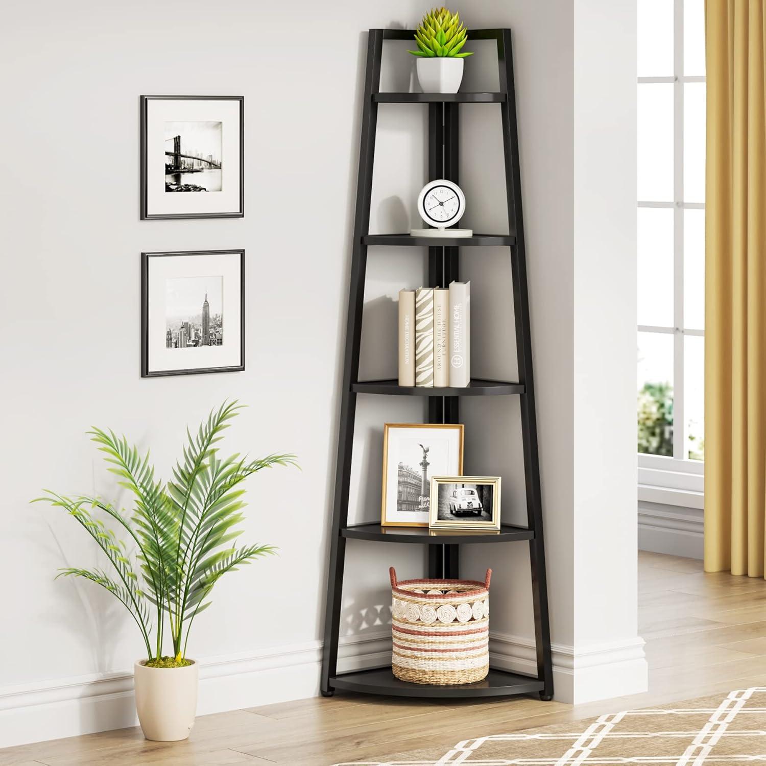 Maximizing Small Spaces With The Tribesigns 5 Tier Corner Bookshelf